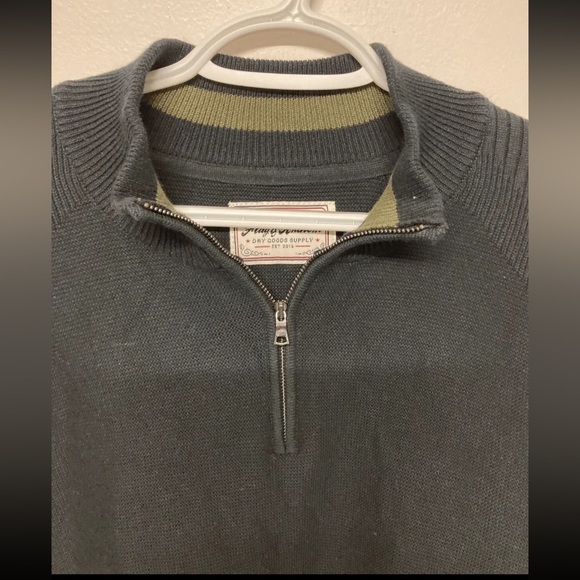 Flag & Anthem Mens 1/4 Zip Sweater Pullover Medium Black Mid-Weight Long Sleeve - Picture 5 of 13